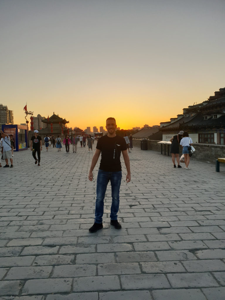 Mura di Xi'An al tramonto